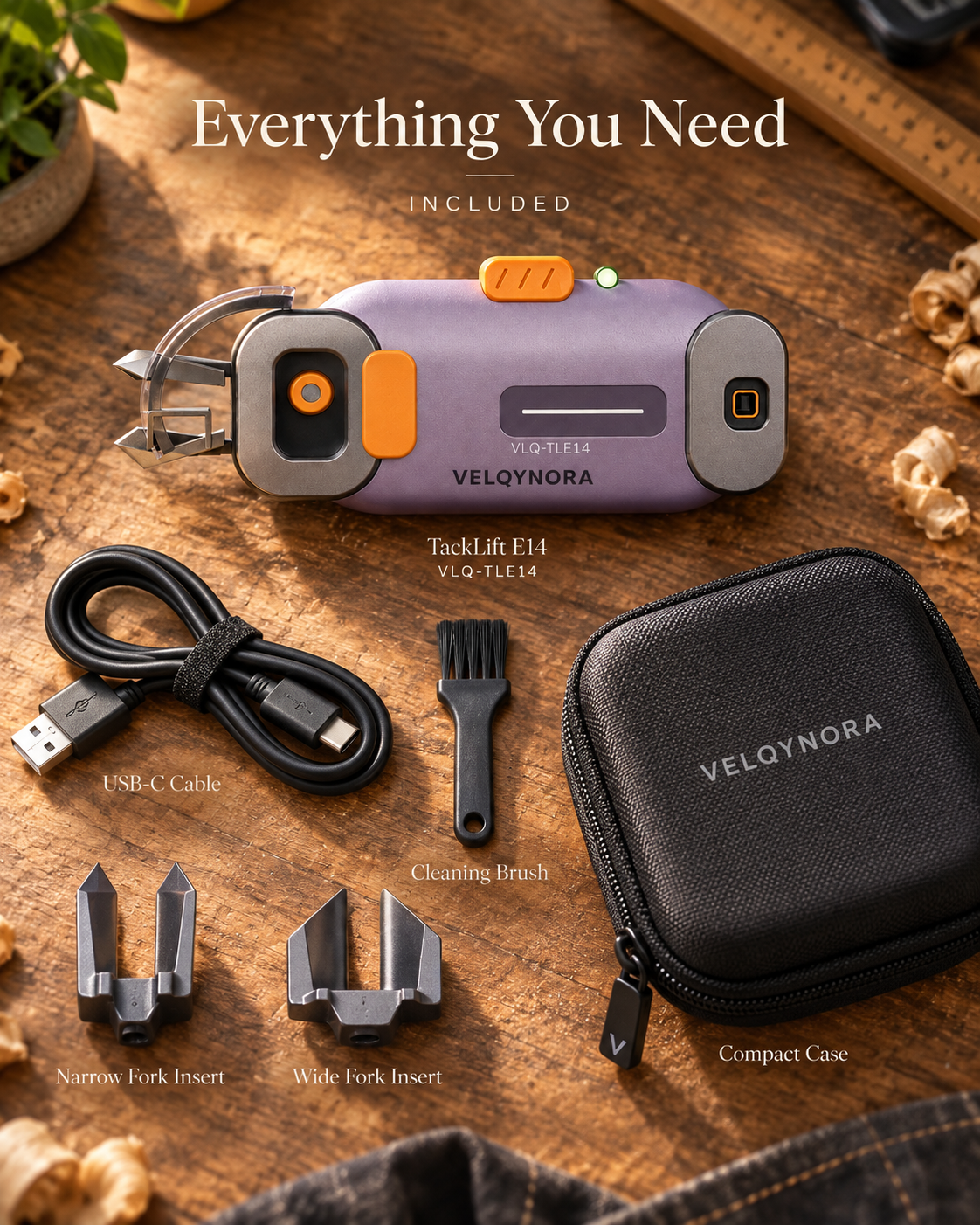 VELQYNORA Rechargeable Staple & Tack Extraction Tool