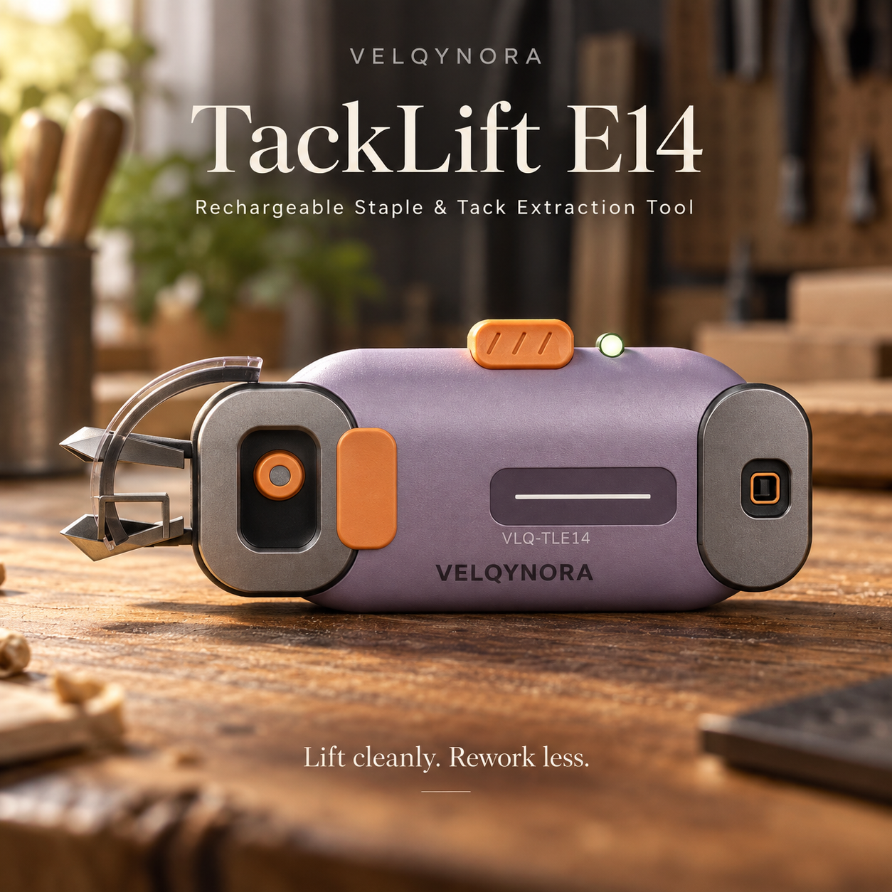 VELQYNORA TackLift E14 Rechargeable Staple &amp; Tack Extraction Tool